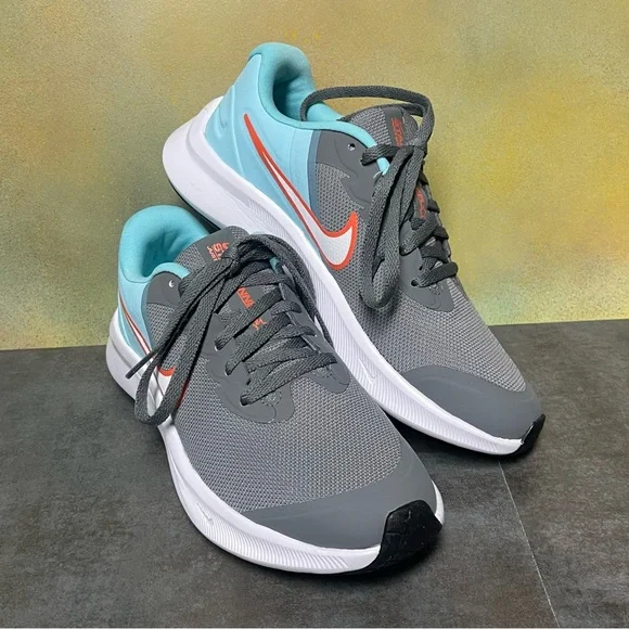 Nike Star Runner 3 Women's Gray/Aqua Sneakers Size 5.5 - Picture 15 of 16